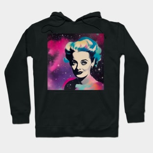 Vintage Retro Bette Davis in the Galaxy Hoodie